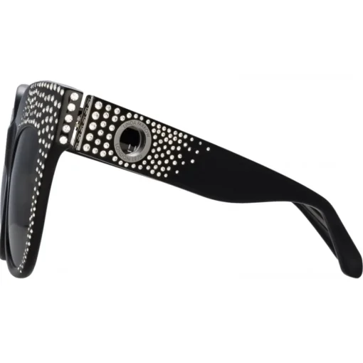 Linda Farrow - Dunaway Oversized Sunglasses in Black Crystals - LFL1049C16SUN - Eyewear - Avvenice^ Sunglasses