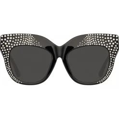 Linda Farrow - Dunaway Oversized Sunglasses in Black Crystals - LFL1049C16SUN - Eyewear - Avvenice^ Sunglasses
