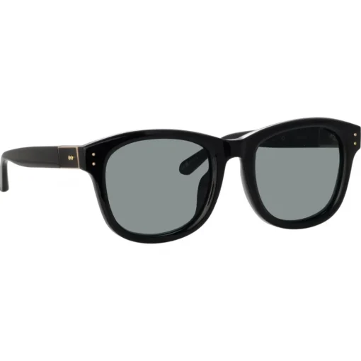 Linda Farrow - Edson D-Frame Sunglasses in Black - LFL1385C4SUN - Eyewear - Avvenice