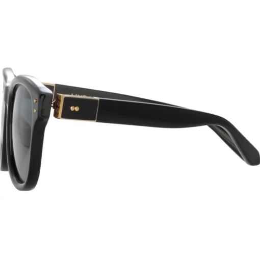 Linda Farrow - Edson D-Frame Sunglasses in Black - LFL1385C4SUN - Eyewear - Avvenice