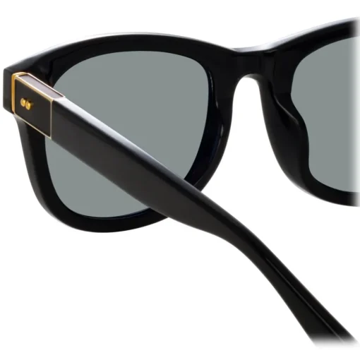 Linda Farrow - Edson D-Frame Sunglasses in Black - LFL1385C4SUN - Eyewear - Avvenice