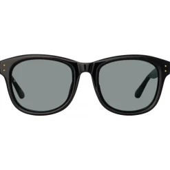 Linda Farrow - Edson D-Frame Sunglasses in Black - LFL1385C4SUN - Eyewear - Avvenice
