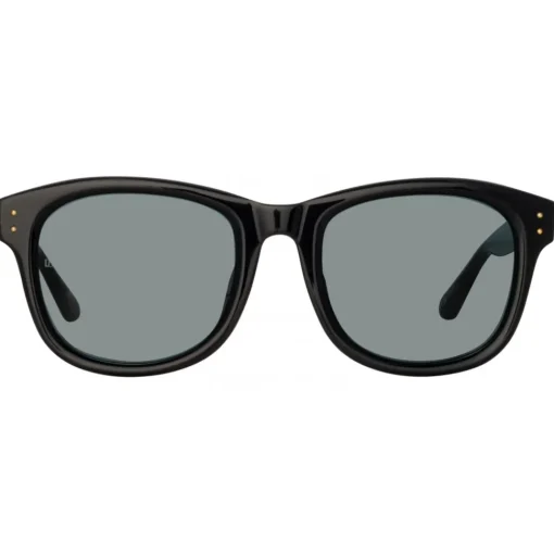 Linda Farrow - Edson D-Frame Sunglasses in Black - LFL1385C4SUN - Eyewear - Avvenice