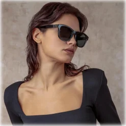 Linda Farrow - Edson D-Frame Sunglasses in Black - LFL1385C4SUN - Eyewear - Avvenice