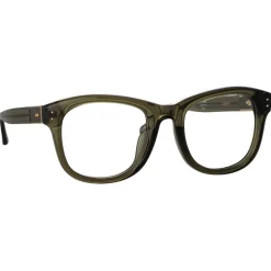 Linda Farrow - Edson Optical D-Frame in Translucent Green - LFL1385C9OPT - Eyewear - Avvenice^ Sunglasses