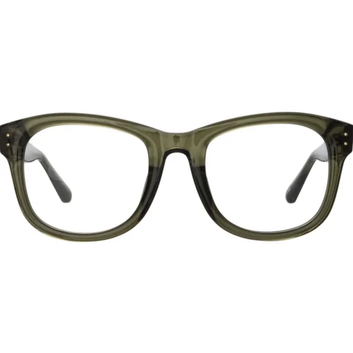 Linda Farrow - Edson Optical D-Frame in Translucent Green - LFL1385C9OPT - Eyewear - Avvenice^ Sunglasses