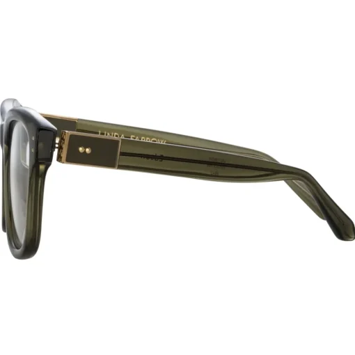Linda Farrow - Edson Optical D-Frame in Translucent Green - LFL1385C9OPT - Eyewear - Avvenice^ Sunglasses