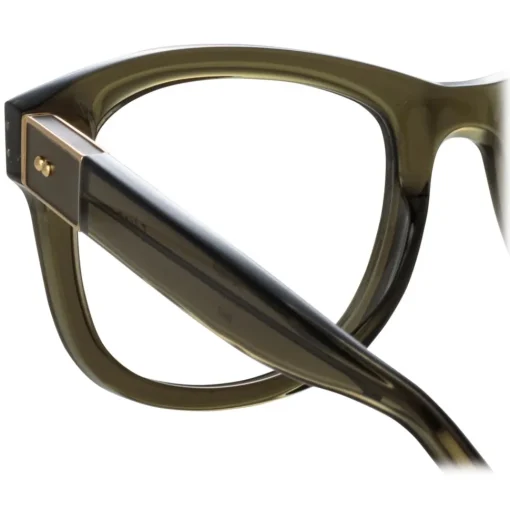 Linda Farrow - Edson Optical D-Frame in Translucent Green - LFL1385C9OPT - Eyewear - Avvenice^ Sunglasses