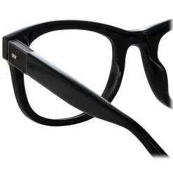 Linda Farrow - Edson Optical D-Frame in Black and Nickel - LFL1385C7OPT - Eyewear - Avvenice