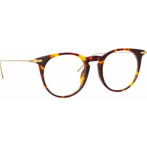 Linda Farrow - Ellis Oval Optical Glasses in Tortoiseshell - LF54C2OPT - Eyewear - Avvenice