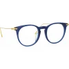 Linda Farrow - Ellis Oval Optical Glasses in Navy - LF54C3OPT - Eyewear - Avvenice^ Sunglasses
