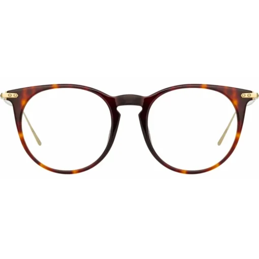 Linda Farrow - Ellis Oval Optical Glasses in Tortoiseshell - LF54C2OPT - Eyewear - Avvenice