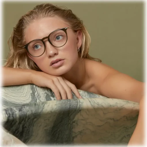 Linda Farrow - Ellis Oval Optical Glasses in Navy - LF54C3OPT - Eyewear - Avvenice^ Sunglasses