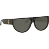 Linda Farrow - Elodie Flat Top Sunglasses in Black - LFL1302C1SUN - Eyewear - Avvenice^ Sunglasses