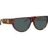 Linda Farrow - Elodie Flat Top Sunglasses in Horn - LFL1302C2SUN - Eyewear - Avvenice^ Sunglasses
