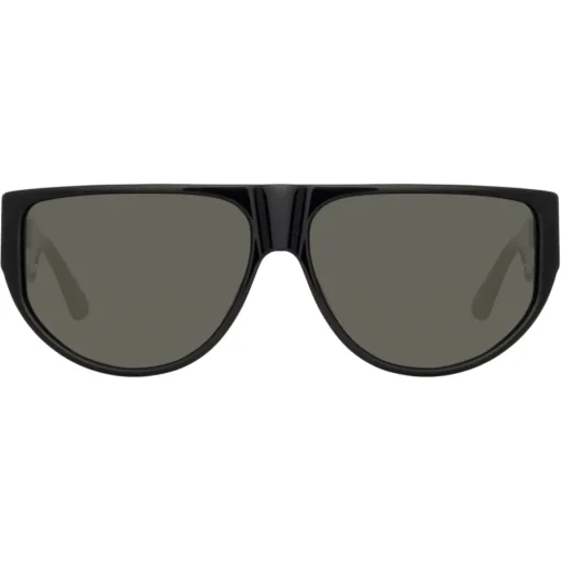 Linda Farrow - Elodie Flat Top Sunglasses in Black - LFL1302C1SUN - Eyewear - Avvenice^ Sunglasses