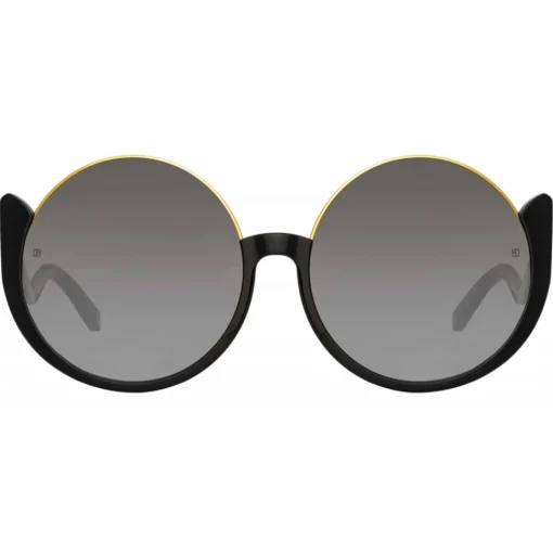 Linda Farrow - Elodie Flat Top Sunglasses in Black - LFL1167C1SUN - Eyewear - Avvenice