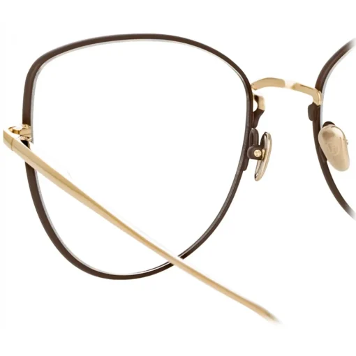 Linda Farrow - Eloise Cat Eye Optical Glasses in Light Gold - LFL1336C2OPT - Eyewear - Avvenice^ Sunglasses