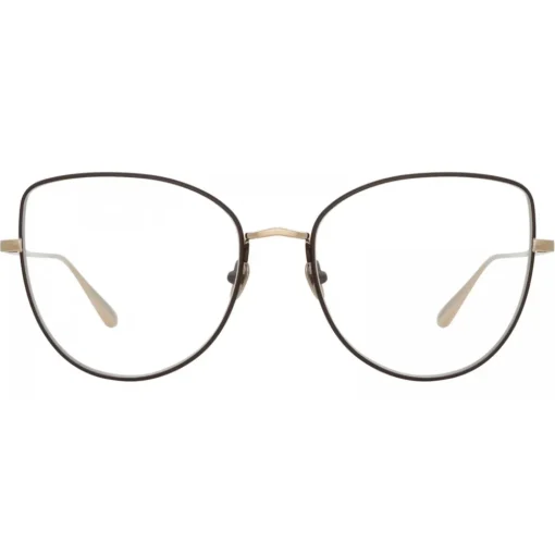 Linda Farrow - Eloise Cat Eye Optical Glasses in Light Gold - LFL1336C2OPT - Eyewear - Avvenice^ Sunglasses