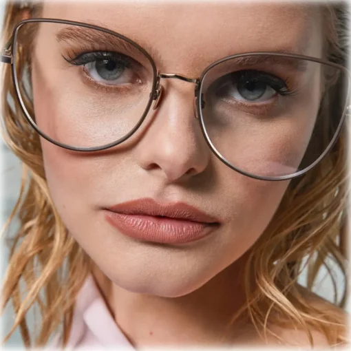 Linda Farrow - Eloise Cat Eye Optical Glasses in Light Gold - LFL1336C2OPT - Eyewear - Avvenice^ Sunglasses