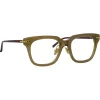 Linda Farrow - Empire D-Frame Optical Glasses in Green - LF28AC4OPT - Eyewear - Avvenice