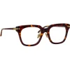 Linda Farrow - Empire D-Frame Optical Glasses in Tortoiseshell - LF28C2OPT - Eyewear - Avvenice^ Sunglasses