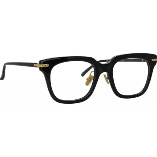 Linda Farrow - Empire D-Frame Optical Glasses in Black - LF28AC1OPT - Eyewear - Avvenice^ Sunglasses