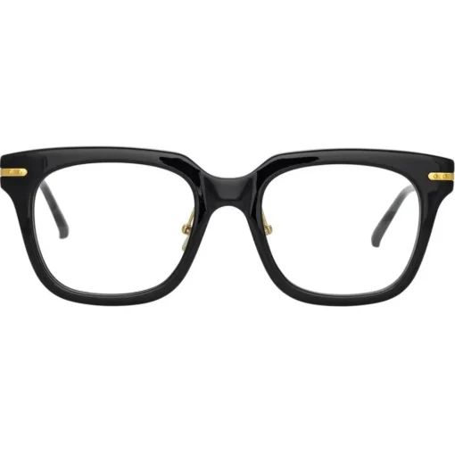 Linda Farrow - Empire D-Frame Optical Glasses in Black - LF28AC1OPT - Eyewear - Avvenice^ Sunglasses