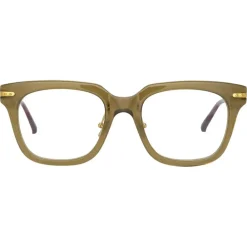 Linda Farrow - Empire D-Frame Optical Glasses in Green - LF28C4OPT - Eyewear - Avvenice^ Sunglasses