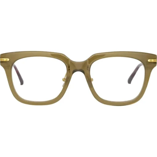 Linda Farrow - Empire D-Frame Optical Glasses in Green - LF28C4OPT - Eyewear - Avvenice^ Sunglasses