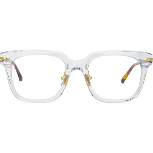 Linda Farrow - Empire D-Frame Optical Glasses in Clear - LF28C3OPT - Eyewear - Avvenice