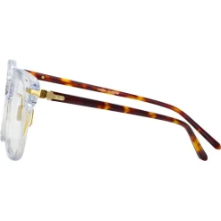 Linda Farrow - Empire D-Frame Optical Glasses in Clear - LF28C3OPT - Eyewear - Avvenice