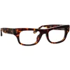 Linda Farrow - Falck Rectangular Optical Frame in Tortoiseshell - LFL1448C5OPT - Eyewear - Avvenice