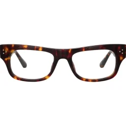 Linda Farrow - Falck Rectangular Optical Frame in Tortoiseshell - LFL1448C5OPT - Eyewear - Avvenice