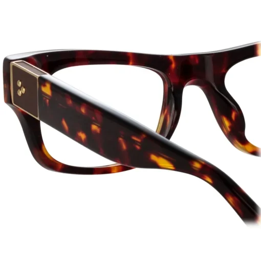 Linda Farrow - Falck Rectangular Optical Frame in Tortoiseshell - LFL1448C5OPT - Eyewear - Avvenice