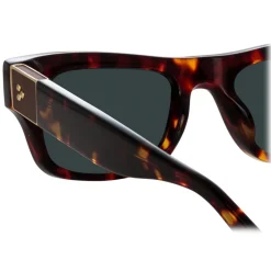 Linda Farrow - Falck Rectangular Sunglasses in Tortoiseshell - LFL1448C2SUN - Eyewear - Avvenice