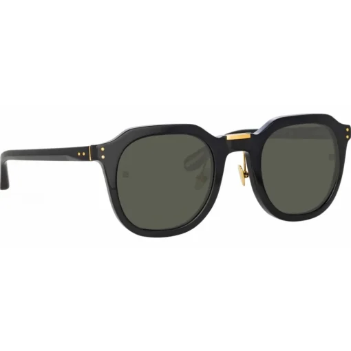 Linda Farrow - Fletcher Angular Sunglasses in Black - LFL1103C1SUN - Eyewear - Avvenice^ Sunglasses