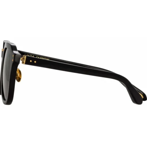 Linda Farrow - Fletcher Angular Sunglasses in Black - LFL1103C1SUN - Eyewear - Avvenice^ Sunglasses