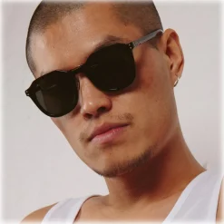 Linda Farrow - Fletcher Angular Sunglasses in Black - LFL1103C1SUN - Eyewear - Avvenice^ Sunglasses