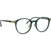 Linda Farrow - Forster A Oval Optical Glasses in Ash - LF59AC4OPT - Eyewear - Avvenice