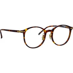 Linda Farrow - Forster A Oval Optical Glasses in Tortoiseshell - LF59AC2OPT - Eyewear - Avvenice