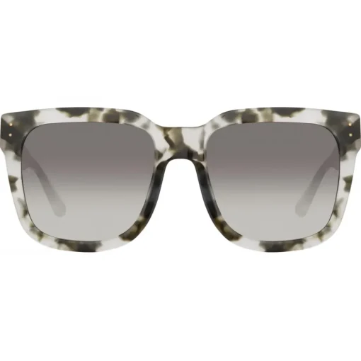 Linda Farrow - Freya D-Frame Sunglasses in Black Grey Tortoiseshell - LFL1175C6SUN - Eyewear - Avvenice^ Sunglasses