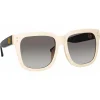 Linda Farrow - Freya Square Sunglasses in Cream Black - LFL1175C3SUN - Eyewear - Avvenice