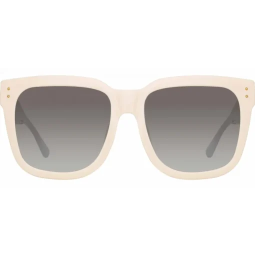 Linda Farrow - Freya Square Sunglasses in Cream Black - LFL1175C3SUN - Eyewear - Avvenice