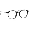Linda Farrow - Gray Oval Optical Frame in Black and Nickel - LFL1103C14OPT - Eyewear - Avvenice^ Sunglasses