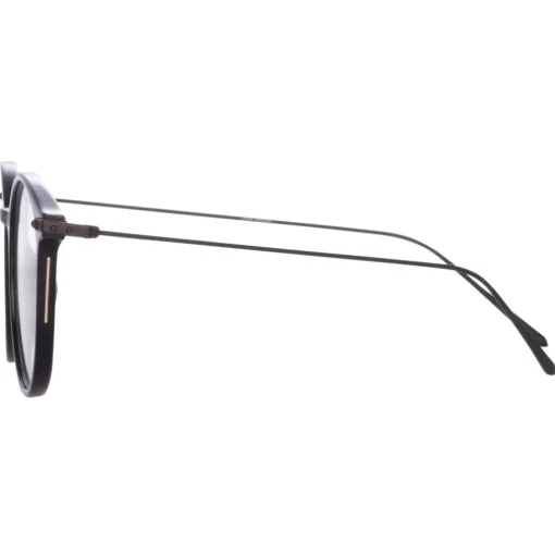Linda Farrow - Gray Oval Optical Frame in Black and Nickel - LFL1103C14OPT - Eyewear - Avvenice^ Sunglasses