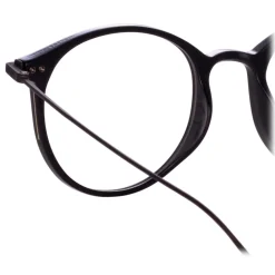 Linda Farrow - Gray Oval Optical Frame in Black and Nickel - LFL1103C14OPT - Eyewear - Avvenice^ Sunglasses