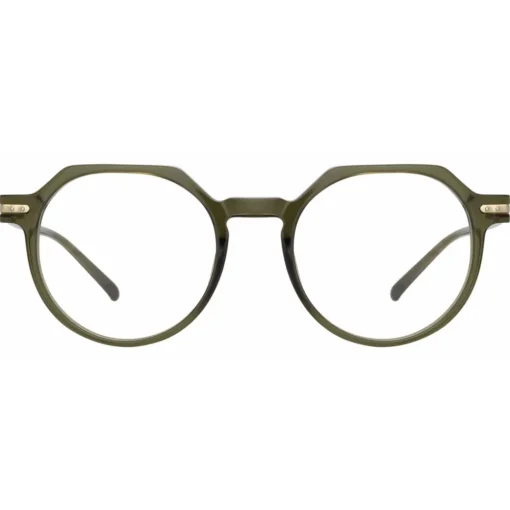 Linda Farrow - Griffin Oval Optical Glasses in Green - LF50C4OPT - Eyewear - Avvenice
