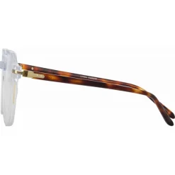 Linda Farrow - Griffin Oval Optical Glasses in Clear - LF50C3OPT - Eyewear - Avvenice^ Sunglasses