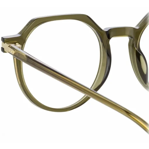 Linda Farrow - Griffin Oval Optical Glasses in Green - LF50C4OPT - Eyewear - Avvenice